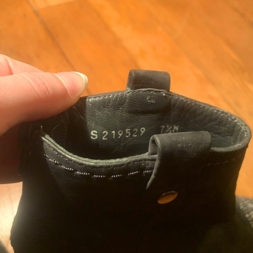 STUART WEITZMAN Authentic studded black suede ankle boots - Picture 4 of 6